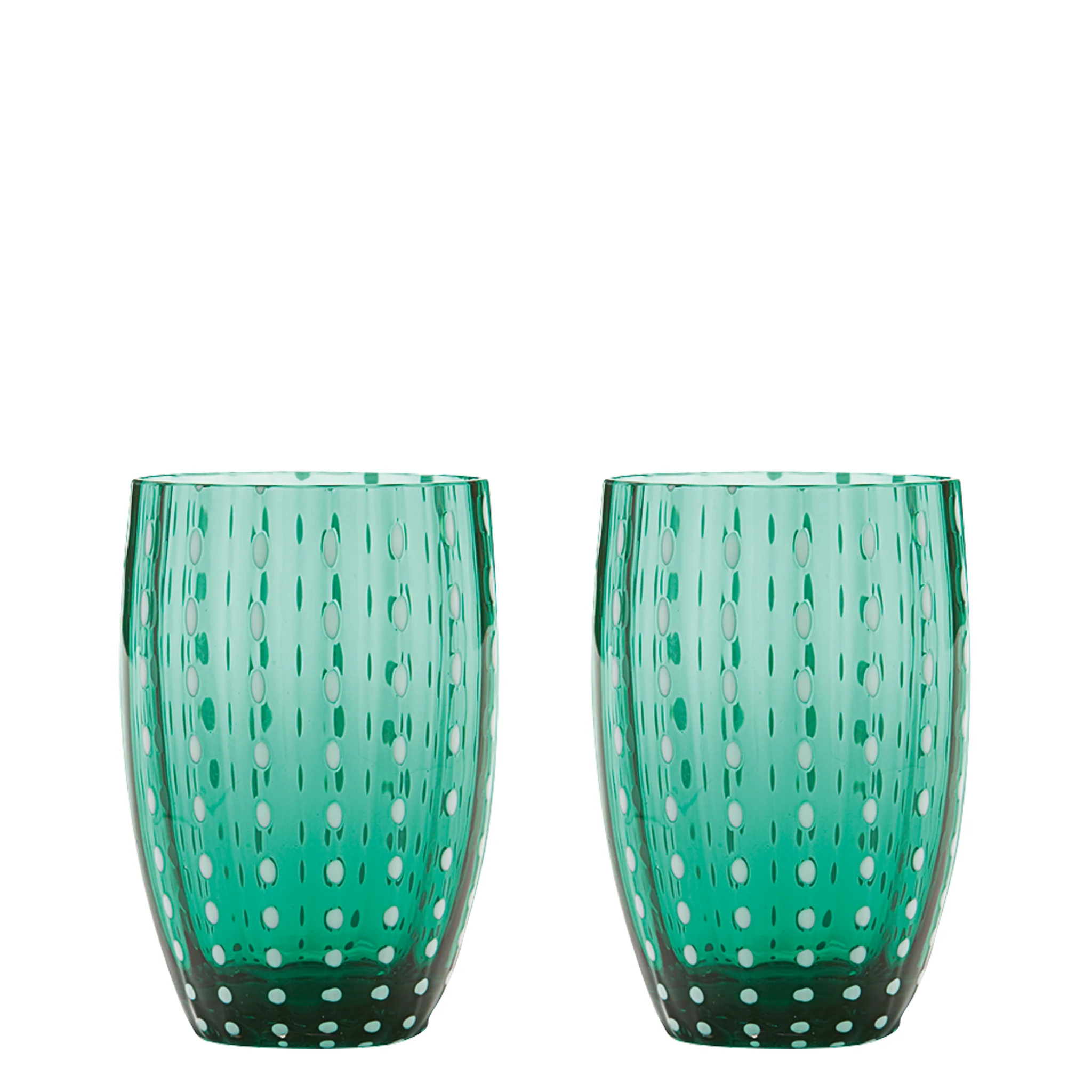 Perle Tumbler green 32cl 1/2