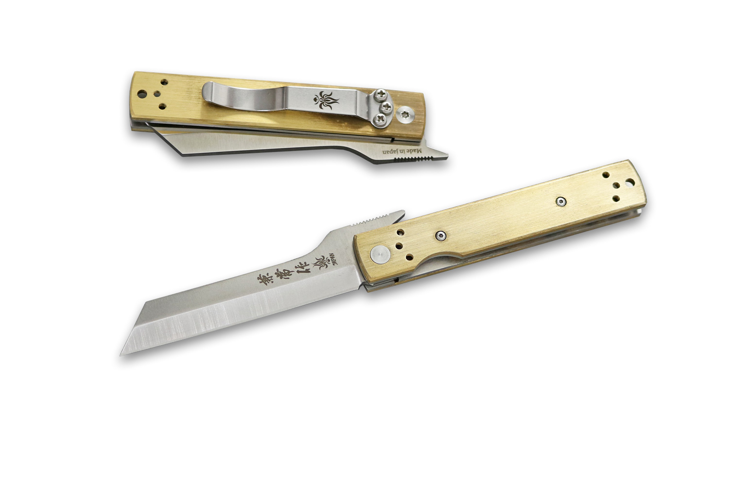Tanzaka/Tou Brass Dzepni noz  AUS-8 72mm